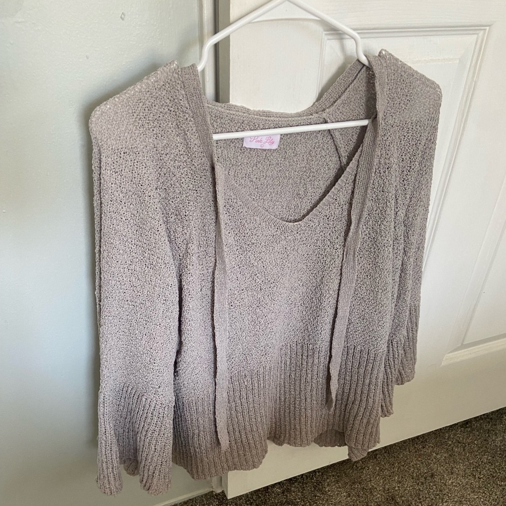 Ladies Pink Lily sweater size L